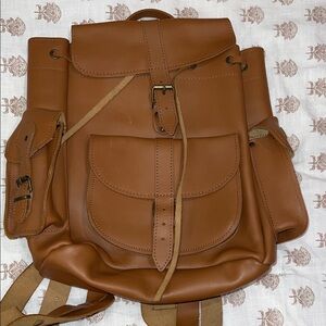 Brown Leather Women's Backpack